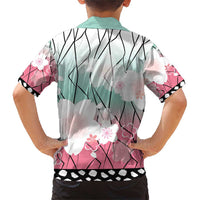 Japanese Kocho Pattern Family Matching Short Sleeve Bodycon Dress and Hawaiian Shirt Insect Pillar Butterfly Flower Fairy LT9 - Polynesian Pride