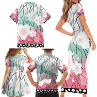 Japanese Kocho Pattern Family Matching Short Sleeve Bodycon Dress and Hawaiian Shirt Insect Pillar Butterfly Flower Fairy LT9 - Polynesian Pride