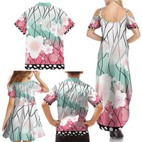 Japanese Kocho Pattern Family Matching Summer Maxi Dress and Hawaiian Shirt Insect Pillar Butterfly Flower Fairy - Polynesian Pride