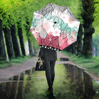 Japanese Kocho Pattern Umbrella Insect Pillar Butterfly Flower Fairy - Polynesian Pride