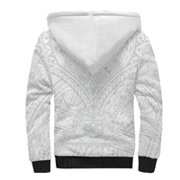 Samoa Lotu Tamaiti Sherpa Hoodie Polynesian White Sunday Simple LT9 - Polynesian Pride