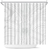 Samoa Lotu Tamaiti Shower Curtain Polynesian White Sunday Simple LT9 White - Polynesian Pride