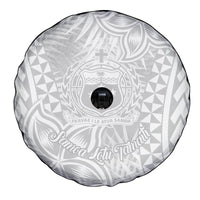 Samoa Lotu Tamait Spare Tire Cover Tropical Plant White Sunday With Polynesia Pattern LT9 - Polynesian Pride