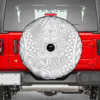 Samoa Lotu Tamait Spare Tire Cover Tropical Plant White Sunday With Polynesia Pattern LT9 - Polynesian Pride