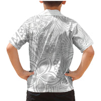 Personalised Samoa Lotu Tamait Family Matching Mermaid Dress and Hawaiian Shirt Tropical Plant White Sunday With Polynesia Pattern LT9 - Polynesian Pride