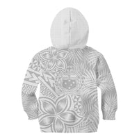 Personalised Samoa Lotu Tamait Kid Hoodie Tropical Plant White Sunday With Polynesia Pattern LT9 - Polynesian Pride