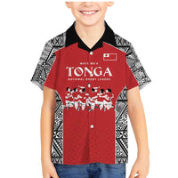 Custom Tonga Rugby Mate Ma'a Family Matching Mermaid Dress and Hawaiian Shirt Tonga XIII Make History Pacific Champions LT9 Son's Shirt Red - Polynesian Pride
