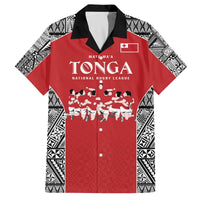 Custom Tonga Rugby Mate Ma'a Family Matching Off The Shoulder Long Sleeve Dress and Hawaiian Shirt Tonga XIII Make History Pacific Champions LT9 Dad's Shirt - Short Sleeve Red - Polynesian Pride