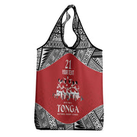 Custom Tonga Rugby Mate Ma'a Grocery Bag Tonga XIII Make History Pacific Champions