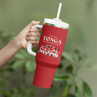 Custom Tonga Rugby Mate Ma'a Tumbler With Handle Tonga XIII Make History Pacific Champions