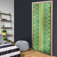 Hawaii Lei with Tribal Quilt Motif Door Cover - Polynesian Pride