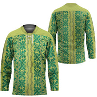 Hawaii Lei with Tribal Quilt Motif Hockey Jersey - Polynesian Pride
