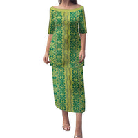 Hawaii Lei with Tribal Quilt Motif Puletasi