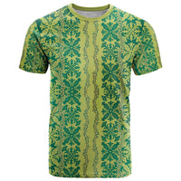 Hawaii Lei with Tribal Quilt Motif T Shirt