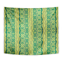 Hawaii Lei with Tribal Quilt Motif Tapestry