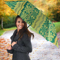Hawaii Lei with Tribal Quilt Motif Umbrella - Polynesian Pride