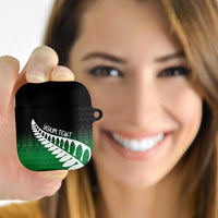Green Silver Fern Spirit Taniko Tukutuku Personalised AirPods Case LT9 Green - Polynesian Pride