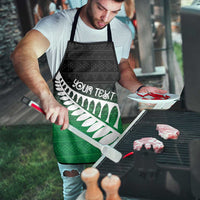 Green Silver Fern Spirit Taniko Tukutuku Personalised Apron - Polynesian Pride