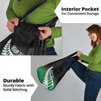 Green Silver Fern Spirit Taniko Tukutuku Personalised Grocery Bag