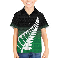 Green Silver Fern Spirit Taniko Tukutuku Personalised Hawaiian Shirt