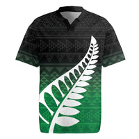 Green Silver Fern Spirit Taniko Tukutuku Personalised Rugby Jersey