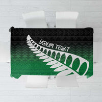 Green Silver Fern Spirit Taniko Tukutuku Personalised Tablecloth