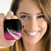 Pink Silver Fern Spirit Taniko Tukutuku Personalised AirPods Case LT9 Pink - Polynesian Pride
