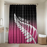 Pink Silver Fern Spirit Taniko Tukutuku Personalised Bathroom Set - Polynesian Pride