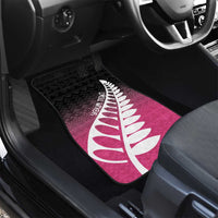 Pink Silver Fern Spirit Taniko Tukutuku Personalised Car Mats