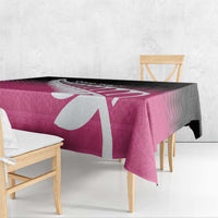 Pink Silver Fern Spirit Taniko Tukutuku Personalised Tablecloth