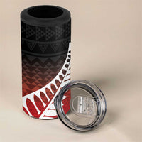 Red Silver Fern Spirit Taniko Tukutuku Personalised 4 in 1 Can Cooler Tumbler