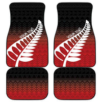 Red Silver Fern Spirit Taniko Tukutuku Personalised Car Mats