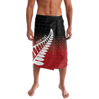 Red Silver Fern Spirit Taniko Tukutuku Personalised Lavalava