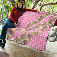 Aloha Puakenikeni Anthurium Pikake Lei Quilt Tropical Pink Hawaiian Palaka Pattern LT9 - Polynesian Pride
