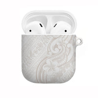 Hawaii Plumeria Lokelani Pikake Lei AirPods Case Sandy Beige Polynesian Tattoo LT9 Beige - Polynesian Pride