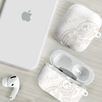 Hawaii Plumeria Lokelani Pikake Lei AirPods Case Sandy Beige Polynesian Tattoo LT9 - Polynesian Pride