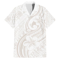 Hawaii Plumeria Lokelani Pikake Lei Family Matching Mermaid Dress and Hawaiian Shirt Sandy Beige Polynesian Tattoo LT9 Dad's Shirt - Short Sleeve Beige - Polynesian Pride