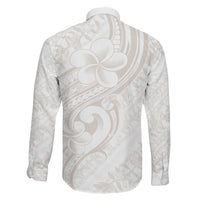 Hawaii Plumeria Lokelani Pikake Lei Family Matching Off Shoulder Short Dress and Hawaiian Shirt Sandy Beige Polynesian Tattoo LT9 Son's Shirt Beige - Polynesian Pride