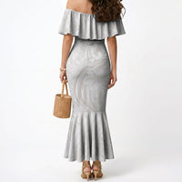 Hawaii Plumeria Lokelani Pikake Lei Mermaid Dress Sandy Beige Polynesian Tattoo LT9 - Polynesian Pride