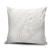 Hawaii Plumeria Lokelani Pikake Lei Pillow Cover Sandy Beige Polynesian Tattoo