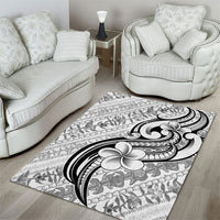 Hawaii Plumeria Lokelani Pikake Lei Area Rug Ele'ele Polynesian Tattoo