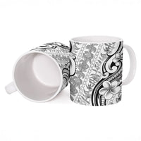 Hawaii Plumeria Lokelani Pikake Lei Ceramic Mug Ele'ele Polynesian Tattoo