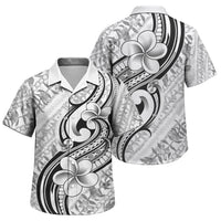 Hawaii Plumeria Lokelani Pikake Lei Family Matching Long Sleeve Bodycon Dress and Hawaiian Shirt Ele'ele Polynesian Tattoo LT9 Son's Shirt Black - Polynesian Pride