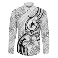 Hawaii Plumeria Lokelani Pikake Lei Family Matching Off Shoulder Short Dress and Hawaiian Shirt Ele'ele Polynesian Tattoo LT9 Daughter's Dress Black - Polynesian Pride