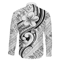 Hawaii Plumeria Lokelani Pikake Lei Family Matching Summer Maxi Dress and Hawaiian Shirt Ele'ele Polynesian Tattoo LT9 Son's Shirt Black - Polynesian Pride