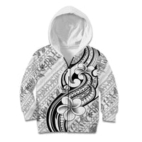Hawaii Plumeria Lokelani Pikake Lei Kid Hoodie Ele'ele Polynesian Tattoo