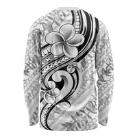 Hawaii Plumeria Lokelani Pikake Lei Long Sleeve Shirt Ele'ele Polynesian Tattoo LT9 - Polynesian Pride