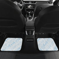 Hawaii Plumeria Lokelani Pikake Lei Car Mats Uliuli Polynesian Tattoo LT9 Set 2pcs - Back Blue - Polynesian Pride
