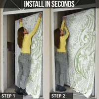 Hawaii Plumeria Lokelani Pikake Lei Door Cover Oma'oma'o Polynesian Tattoo