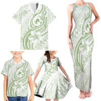 Hawaii Plumeria Lokelani Pikake Lei Family Matching Tank Maxi Dress and Hawaiian Shirt Oma'oma'o Polynesian Tattoo LT9 - Polynesian Pride